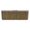 Mondiaz JOYA-DLUX Meuble de salle de bains 123.2cm - arrondis gauche et droite couleur Dusk - Vasque FAYE position Milieu 1 trou de robinet couleur Saba SW1426111