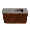 Mondiaz JOYA-DLUX 71.6cm toiletmeubel - ronding links kleur Ruby - Wastafel FAYE positie Rechts Zonder kraangat kleur Oza. SW1425535