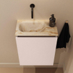 MONDIAZ TURE-DLUX Meuble toilette - 40cm - Rosee - EDEN - vasque Frappe - position gauche - sans trou de robinet SW1102952