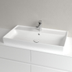 Villeroy & Boch Collaro lavabo pour meuble - dessous rectifié 80x47cm - avec trop-plein 1 trou de robinet blanc SW358317
