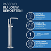 GROHE Essence New Afbouwdeel vrijstaande badkraan - omstel - draaibare uitloop 27.7cm - handdouche - doucheslang - chroom 0442596
