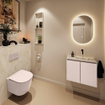 MONDIAZ TURE-DLUX Meuble toilette - 60cm - Rosee - EDEN - vasque Ostra - position droite - sans trou de robinet SW1105036
