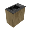 Mondiaz JOYA-DLUX 40cm toiletmeubel - kleur Dusk - Wastafel FAYE positie Links 1 kraangat kleur Lava. SW1423207