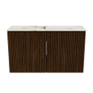 Mondiaz JOYA-DLUX 70cm toiletmeubel - kleur Walnut - Wastafel FAYE positie Links 1 kraangat kleur Nata. SW1424474