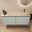 MONDIAZ TURE-DLUX Meuble de WC 120 cm Greey. Lavabo EDEN Frappe position droite. Sans trou de robinet. SW1102800