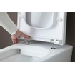 Duravit ME by Starck Abattant de WC 43.8x37.4x5.1cm compact avec softclose avec quickrelease Matière synthétique blanc Brillant 0293438