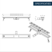 FugaFlow Eccelente Anta douchegoot 80cm met tegelrooster met vloerflens RVS SW721308