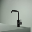 Hotbath Ace Mitigeur de lavabo - pose sur plage - bec pivotant - sans vidage - noir brossé PVD SW1117581