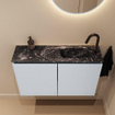 MONDIAZ TURE-DLUX Meuble de toilette 80cm Clay. Lavabo EDEN Lava position droite. Avec 1 trou de robinet. SW1103761