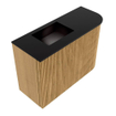 Mondiaz JOYA 61.6cm meuble de salle de bains - arrondi droit couleur Oak - Vasque FAYE position Gauche 1 trou de robinet couleur Urban SW1421197