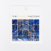 SAMPLE The Mosaic Factory Amsterdam Carrelage mosaïque - 2x2x0.4cm - pour mur et sol pour intérieur et extérieur carré - verre bleu moyen SW861920