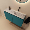 MONDIAZ TURE-DLUX Meuble toilette - 80cm - Smag - EDEN - vasque Glace - position droite - sans trou de robinet SW1103531