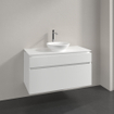 Villeroy & Boch Legato meuble sous lavabo avec 2 tiroirs pour lavabo à poser milieu 100x50x55cm blanc mat 0124642