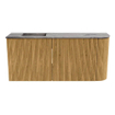 Mondiaz JOYA-DLUX 91.6cm toiletmeubel - ronding rechts kleur Oak - Wastafel FAYE positie Links 1 kraangat kleur Sombra. SW1424279