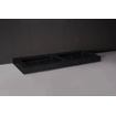 Forzalaqua Palermo Doppio wastafel 140.5x51.5x9cm Rechthoek 2 kraangaten 2 wasbakken Natuursteen Graniet gezoet SW230827