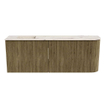 Mondiaz JOYA-DLUX Meuble de salle de bains 111.6cm - arrondi droite couleur Dusk - Vasque FAYE position Gauche Sans trou de robinet couleur Nata SW1425935