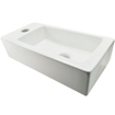 Wiesbaden Rhea S mini fontaine gauche 36,5 x 18 x 9 cm céramique brillant blanc SW10640