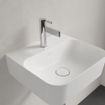 Villeroy & Boch Finion lave-mains 1 trou de robinetterie 43x39cm - ceramic+ sans trop-plein stone white SW209537