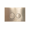 QeramiQ Dely Swirl Ensemble de toilette - réservoir encastré QeramiQ Flush - abattant 35mm - plaque de commande métal laiton brossé - boutons ronds - blanc mat SW1578425