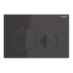 Geberit Sigma50 bedieningsplaat - 2-toets spoeling - rond - zwartchroom/zwart SW420174