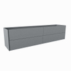 Mondiaz TENCE wastafelonderkast - 200x45x50cm - 4 lades - uitsparing links en rechts - push to open - softclose - Plata SW1016451