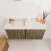 Mondiaz JOYA-DLUX 70cm meuble de toilette - couleur Dusk - Vasque FAYE position Gauche 1 trou de robinet couleur Ostra. SW1423387