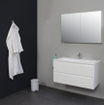 Basic Bella Tabliers latéraux pour armoire toilette 60x14x2cm Chêne SW398044