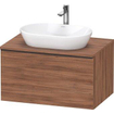 Duravit D-neo Meuble sous vasque 80x55x45.9cm 1 tiroir Noyer mat SW641213