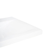 Saniclass Bari Meubelwastafel - 100x47x3.5cm - overloop - 1 wasbak - 2 kraangaten - keramiek - wit OUTLETSTORE STORE43380
