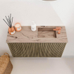 Mondiaz JOYA-DLUX Meuble de toilette 70cm - couleur Dusk - Vasque FAYE position Droite 1 trou de robinet couleur Arena. SW1425736