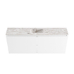 MONDIAZ TURE-DLUX Meuble WC 120 cm Talc. Lavabo EDEN Glace position au centre. Sans trou de robinet. SW1103106