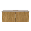 Mondiaz JOYA-DLUX 100cm meuble de toilette - couleur Oak - Vasque FAYE position Milieu 1 trou de robinet couleur Arena. SW1423879