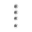 Uniforma Regendouche - 2 standen - waterval - met inbouwdeel - 32cm - handdouche - houder - chroom SW1577871