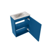 MONDIAZ TURE-DLUX Meuble WC 40 cm Jeans. Lavabo EDEN Glace position gauche. Avec 1 trou de robinet. SW1103366