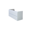 HR badmeubelen Infinity Meuble sous-lavabo - 120x44.8x55cm - 2 tiroirs - sans poignées - découpe de siphon simple blanc brillant SW462495
