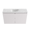 MONDIAZ TURE-DLUX Meuble toilette - 80cm - Cale - EDEN - vasque Opalo - position centrale - sans trou de robinet SW1104234
