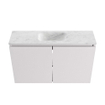 MONDIAZ TURE-DLUX Meuble WC 80 cm Cale. EDEN lavabo Opalo position centrale. Sans trou de robinet. SW1104234