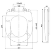 QeramiQ UniSeat Abattant de toilette - dégagement rapide - fermeture douce - duroplast - 43.7x36.1x6.1cm - blanc brillant SW955781