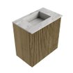 Mondiaz JOYA-DLUX Meuble de toilette 40cm - couleur Dusk - Vasque FAYE position Milieu Sans trou de robinet couleur Glace SW1423126