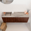 Mondiaz JOYA-DLUX 100cm meuble de toilette - couleur Ruby - Vasque FAYE position Gauche 1 trou de robinet couleur Oza. SW1425524