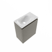 MONDIAZ TURE-DLUX Meuble WC 40 cm Smoke. Lavabo EDEN Opalo position gauche. Sans trou de robinet. SW1104550