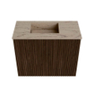 Mondiaz JOYA-DLUX Meuble de toilette 50cm - couleur Walnut - Vasque FAYE position Gauche Sans trou de robinet couleur Arena SW1424324
