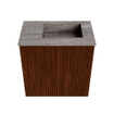 Mondiaz JOYA-DLUX 40cm toiletmeubel - kleur Ruby - Wastafel FAYE positie Rechts Zonder kraangat kleur Oza. SW1425489