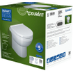Duravit DuraStyle Basic set de WC au sol à fond creux sans rebord de rinçage 37x48cm avec abattant de WC à fermeture douce blanc SW358501