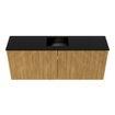 Mondiaz JOYA 100cm meuble de toilette - couleur Oak - Vasque FAYE position Milieu Sans trou de robinet couleur Urban. SW1421185