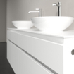 Villeroy & Boch Legato meuble sous lavabo avec 4 tiroirs pour 2 lavabos à poser 140x50x55cm blanc mat 0124798