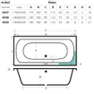 Xenz Lagoon Duobad - 190x90x53 - afvoer Midden - acryl - wit SW103400