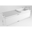 ENSEMBLE DE MEUBLE DE SALLE DE BAIN MONDIAZ ERIN - 120cm - Urban - 1 tiroir - lavabo à droite - 1 trou de robinet - Talc SW696585