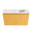 MONDIAZ TURE-DLUX Meuble toilette - 80cm - Ocher - EDEN - vasque Ostra - position droite - 1 trou de robinet SW1104996