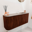 Mondiaz JOYA-DLUX 91.6cm toiletmeubel - ronding links kleur Ruby - Wastafel FAYE positie Rechts 1 kraangat kleur Saba. SW1425624